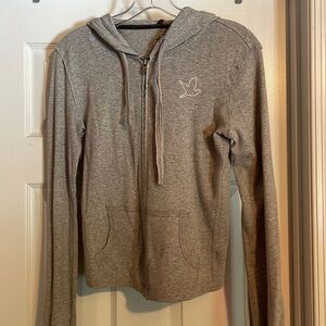 Grey, size small, Aeri, hooded, light weight, sweat jacket